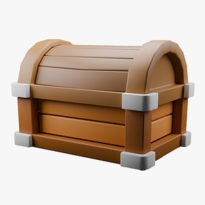 Treasure Chest Low-poly 3D model