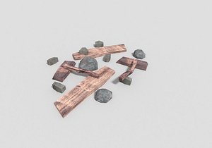 dungeon debris pile 3d 3ds
