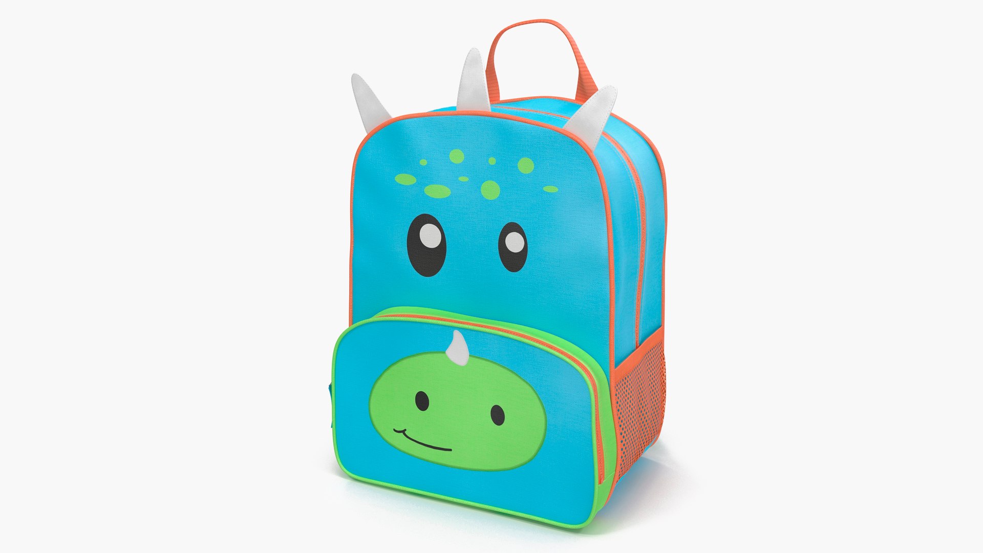Kids Dinosaur Themed Backpack 3D model preview