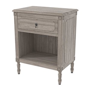 3D nightstand louis xvi open