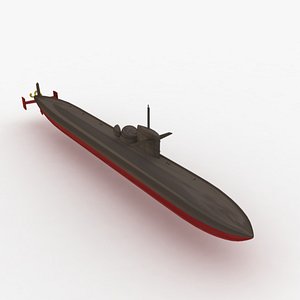 3d uss dallas submarine model