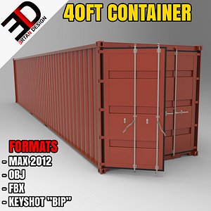 3d 40FT container model