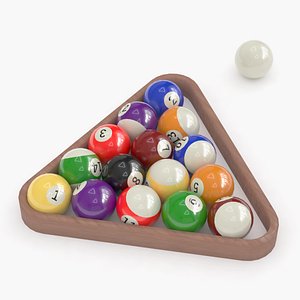 3D 8 ball Pool Balls
