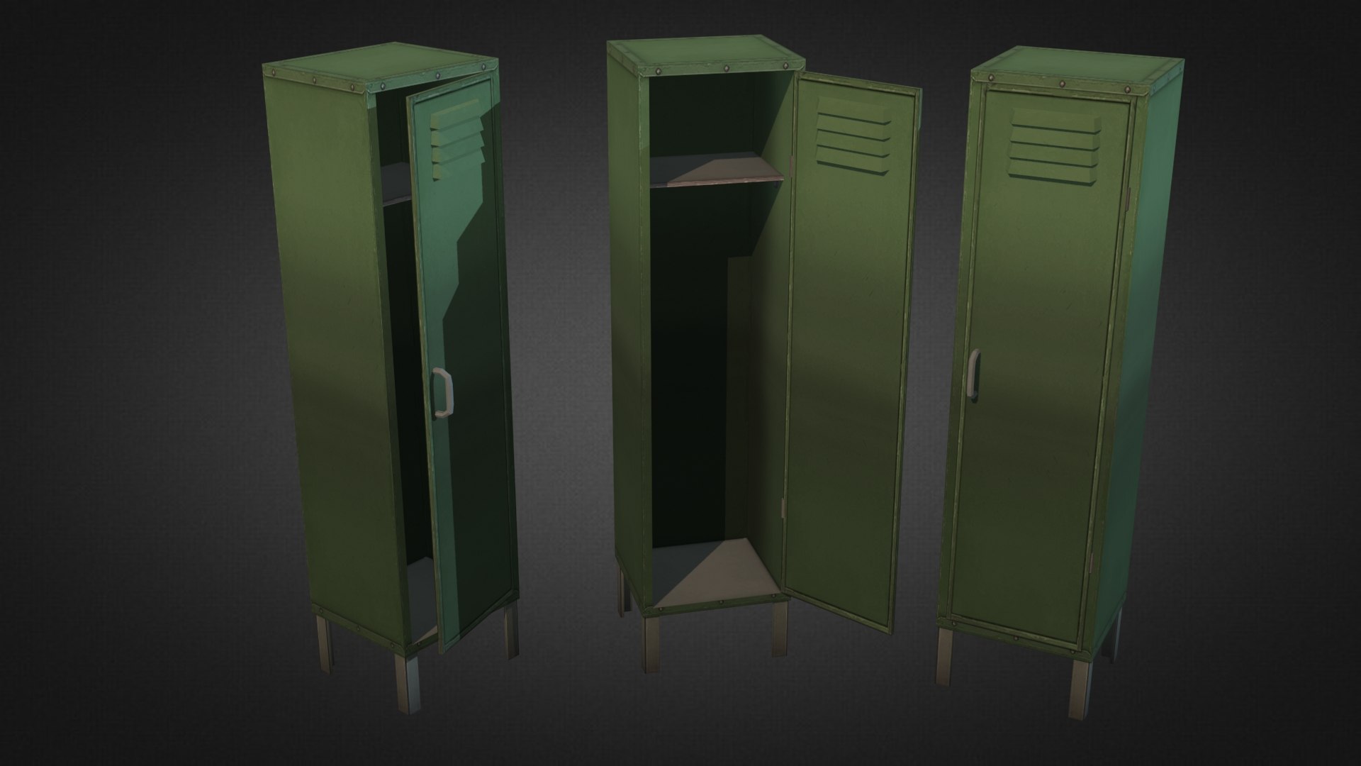 metal locker 3d model