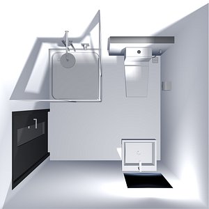 3D Bathroom unit 25O25 model