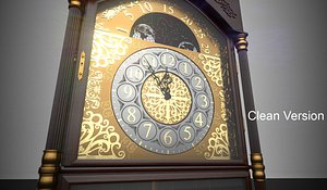 rigged grandfather clock model