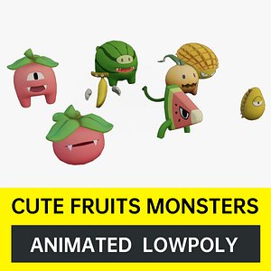 Original Monster Pack 01 Cute Fruit Series model