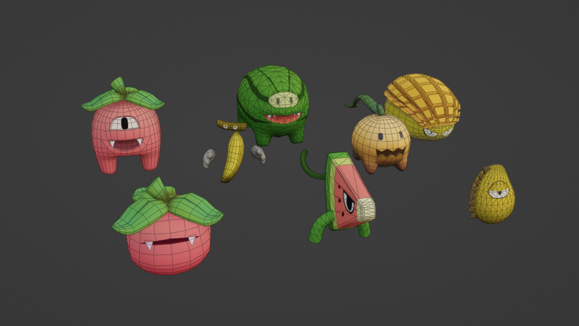 Original Monster Pack 01 Cute Fruit Series model https://p.turbosquid.com/ts-thumb/BU/rN3Vf7/mO/wire/jpg/1762739963/1920x1080/fit_q87/f2839e3999b99ef96411fb7ab370d10f3abb4612/wire.jpg