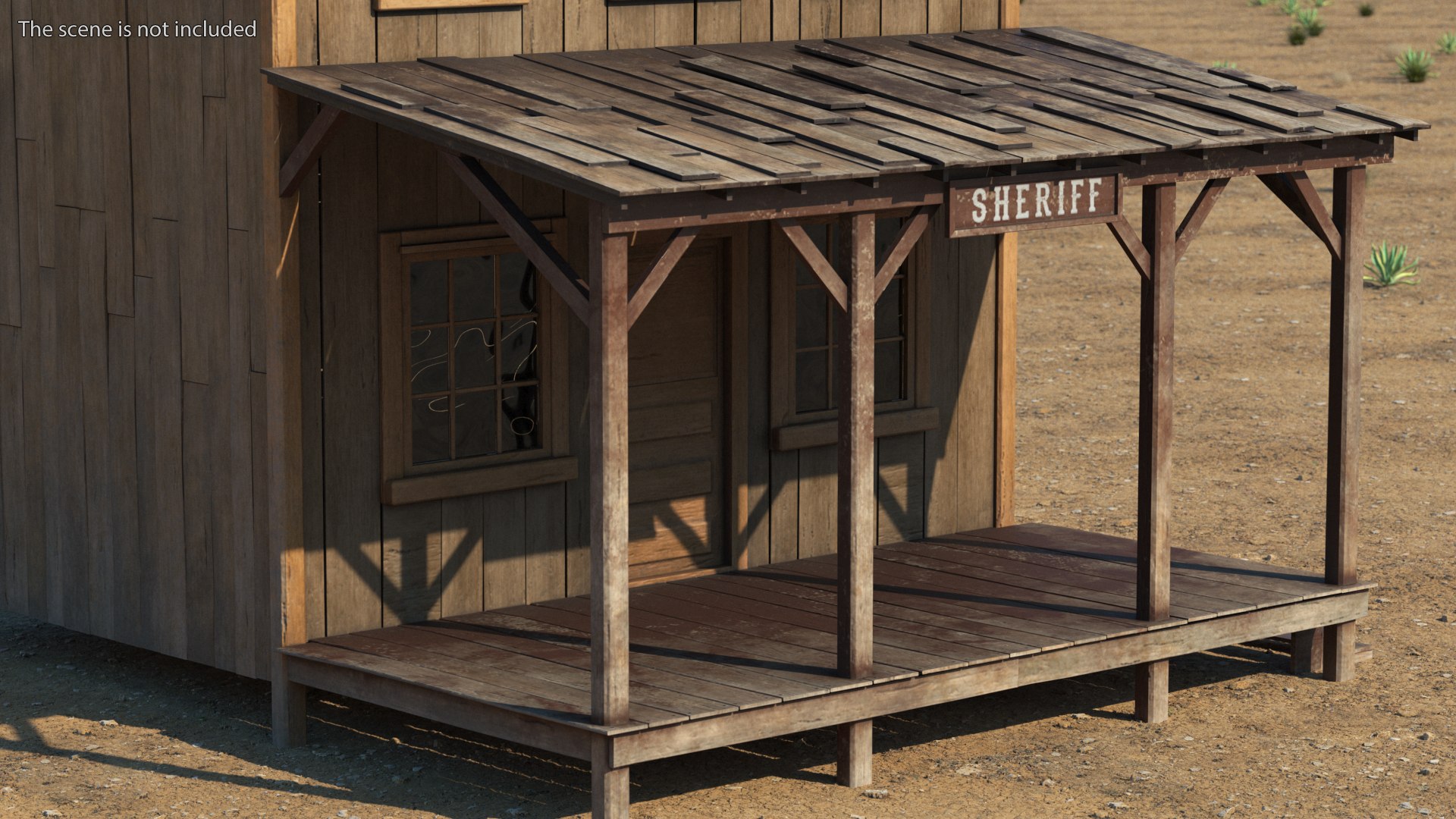 3D Sheriff Office Wild West Model - TurboSquid 2131030