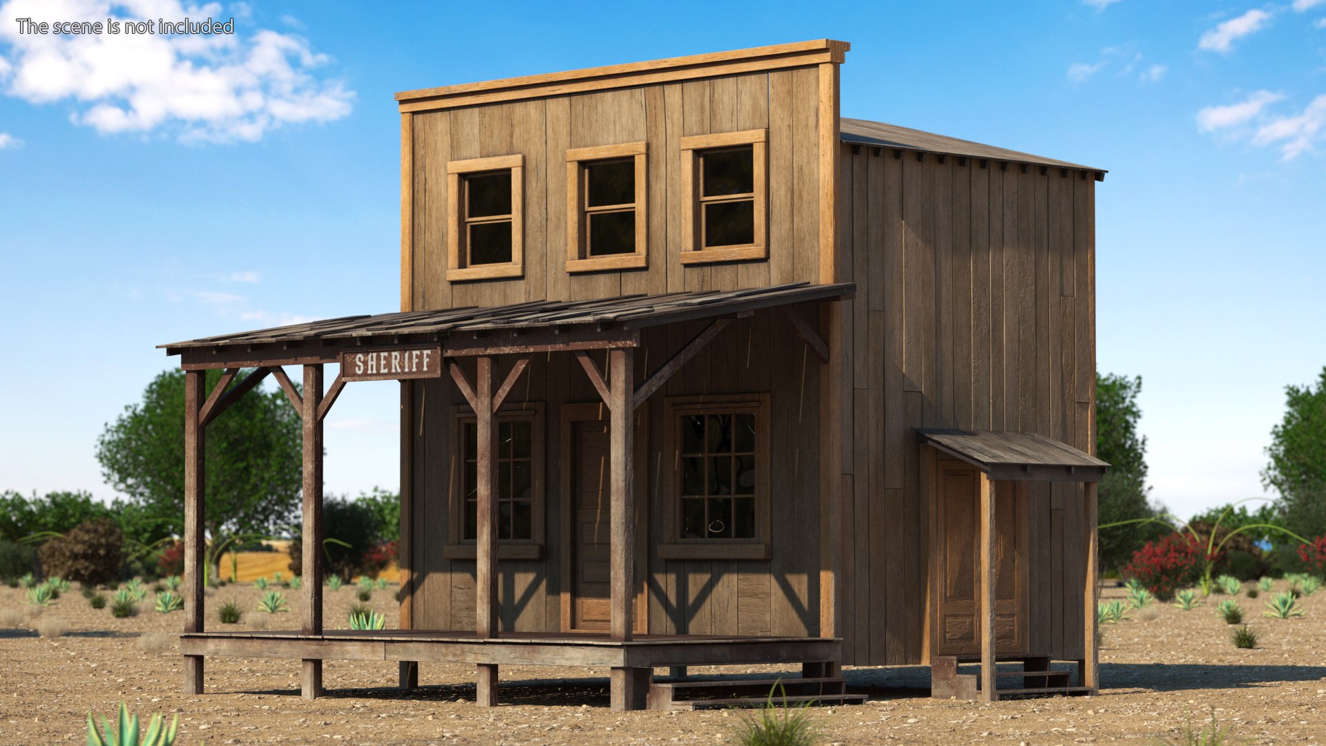 3D Sheriff Office Wild West Model - TurboSquid 2131030