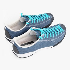 3D Pair of running shoes sneakers outdoor footwear