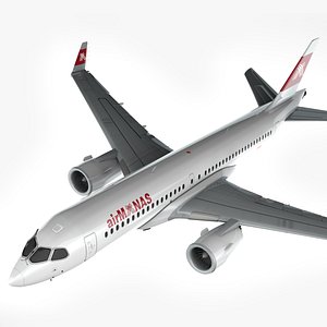 AIR MANAS Airbus A220-300 L2318 model