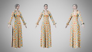 Dress 29 Retro Geometric Abstract model