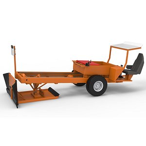Garden Tractor pulling sled Scale 1 to 25 model