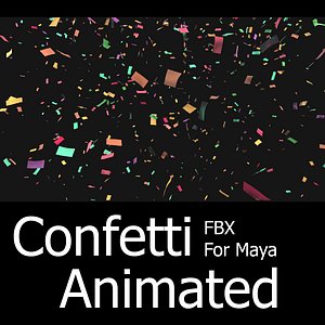 confetti animation cache 3d 3ds