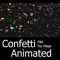 Confetti Animated FBX For Maya and Max