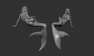 Mermaid STL for print