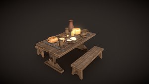 medieval-tavern-table model