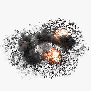 3D Airstrike Explosion Animation