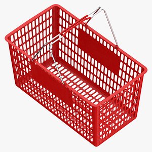 3D Hand Carry Shopping Baskets Metal Handle Single Red Black Blue and Green1