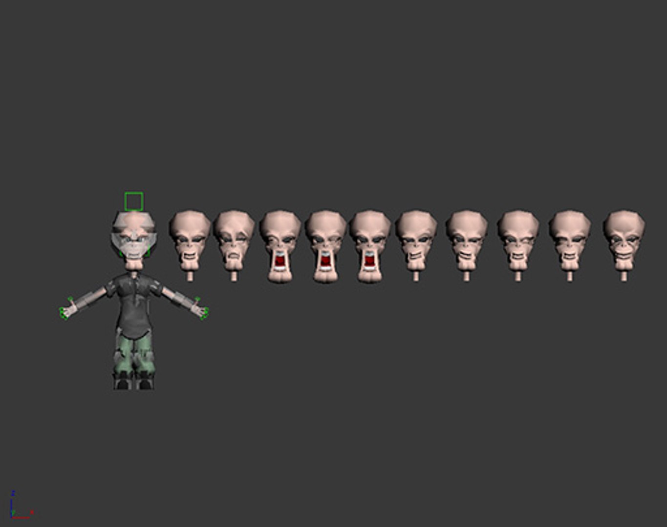 Rigged Character Freaky Guy 3d Model