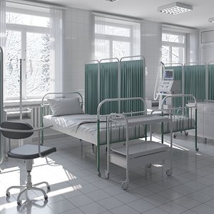 Medical Patient Room 6 3D model