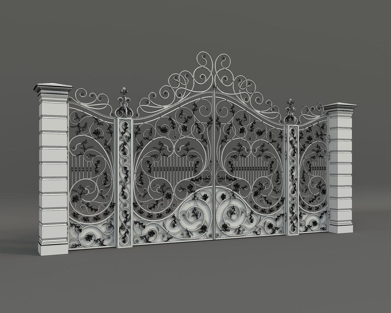 Classic European Style Mansion Gate 7 Model - TurboSquid 2277555
