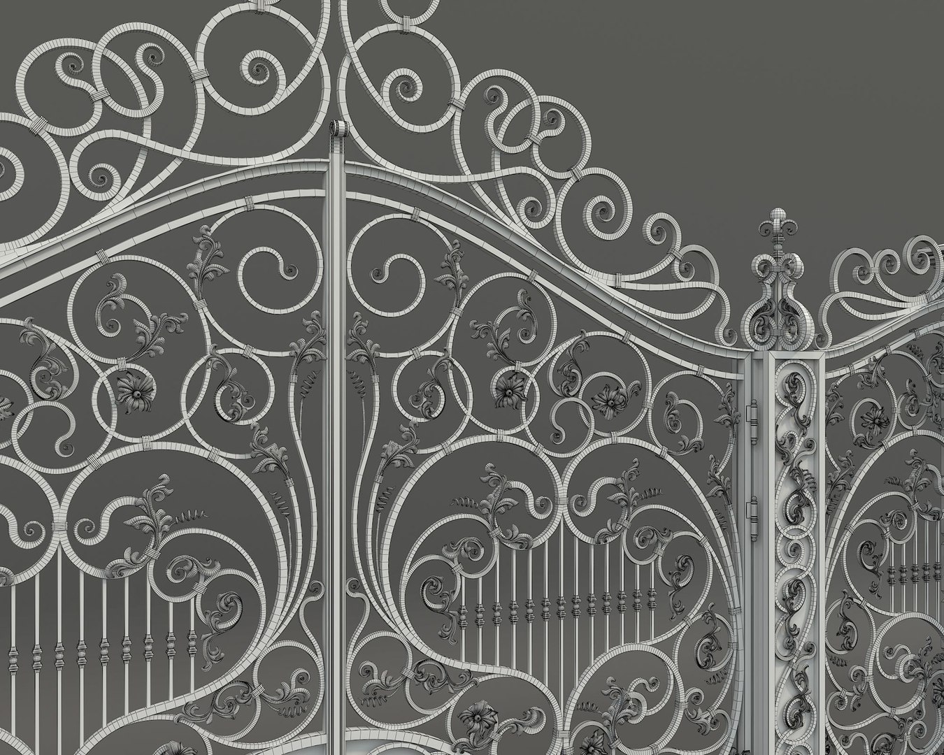 Classic European Style Mansion Gate 7 Model - TurboSquid 2277555