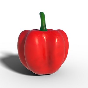 3D Red Bell Pepper