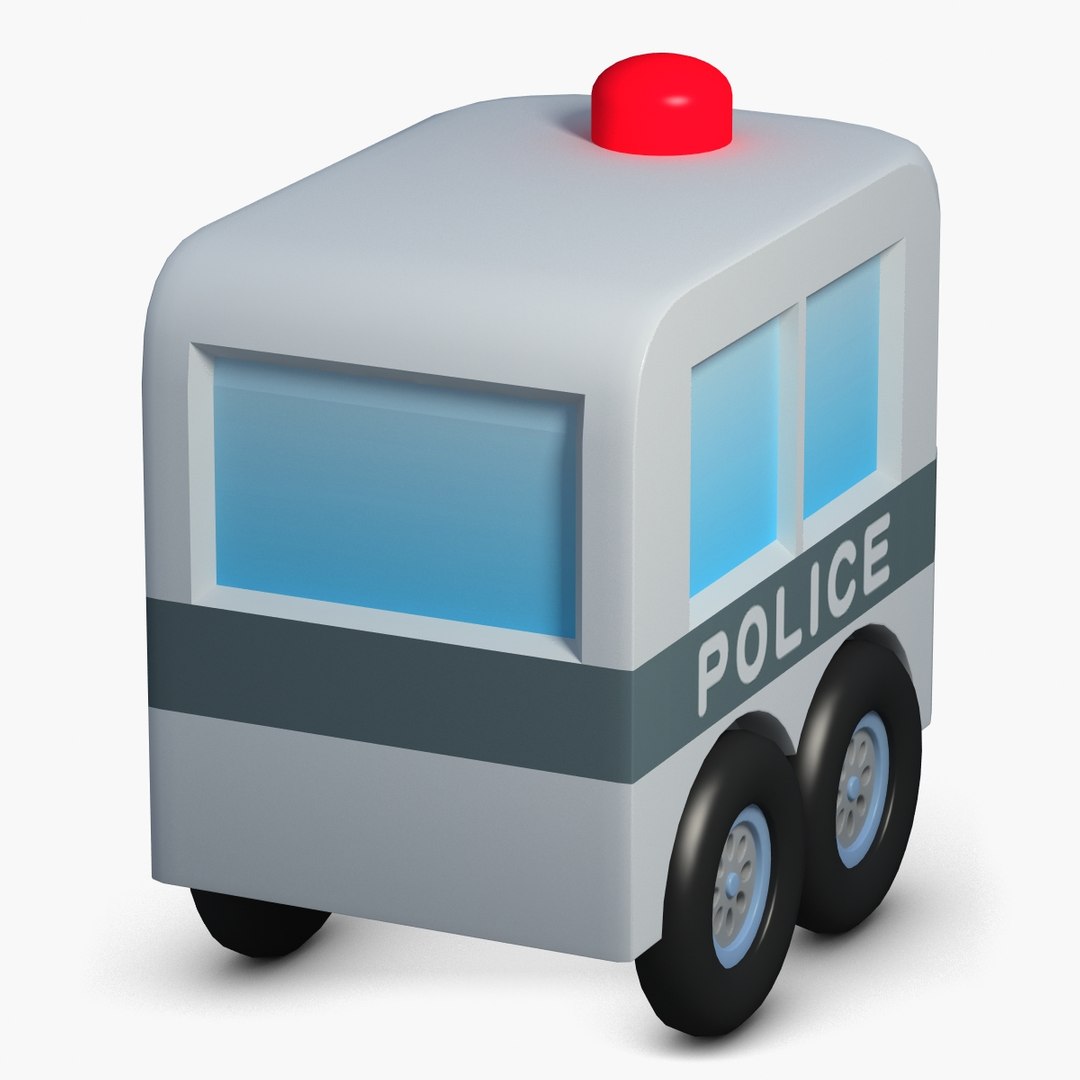 3d Construction Icons 50 Police Model