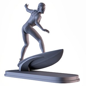 3D Woman Surf