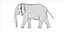 Éléphant d'Afrique RIGGED L2373