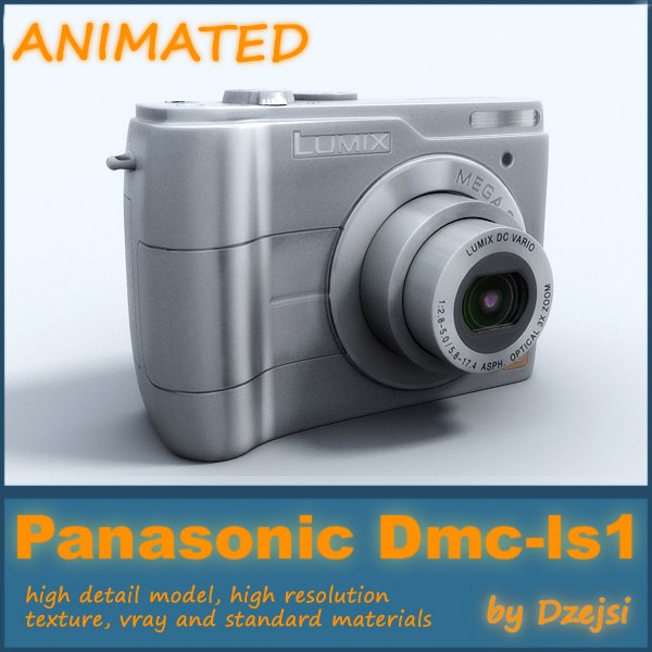 digital camera panasonic lumix 3d model
