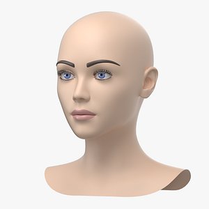 Stylized Female 01 Head Base Mesh