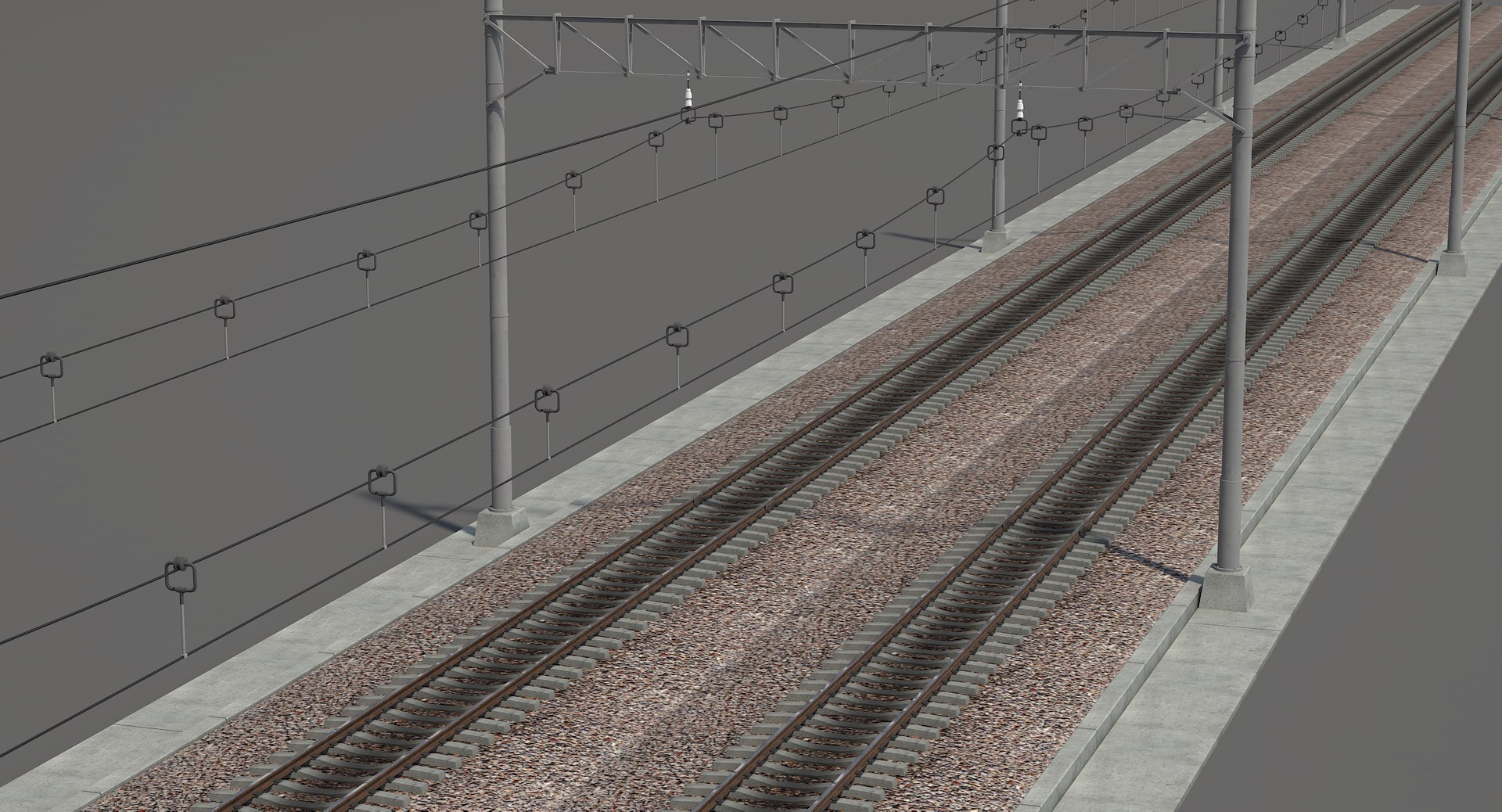Electrical Line Track Railway JR Section 3D - TurboSquid 2197148