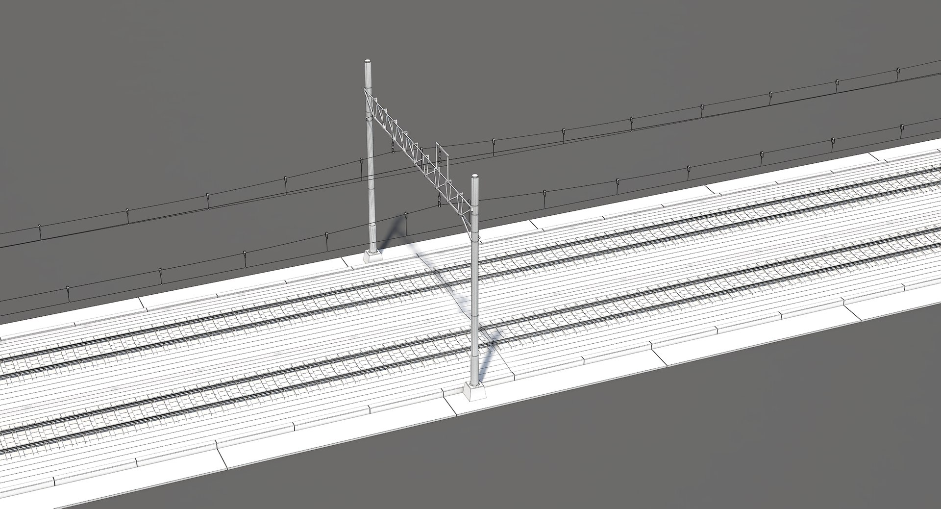 Electrical Line Track Railway JR Section 3D - TurboSquid 2197148