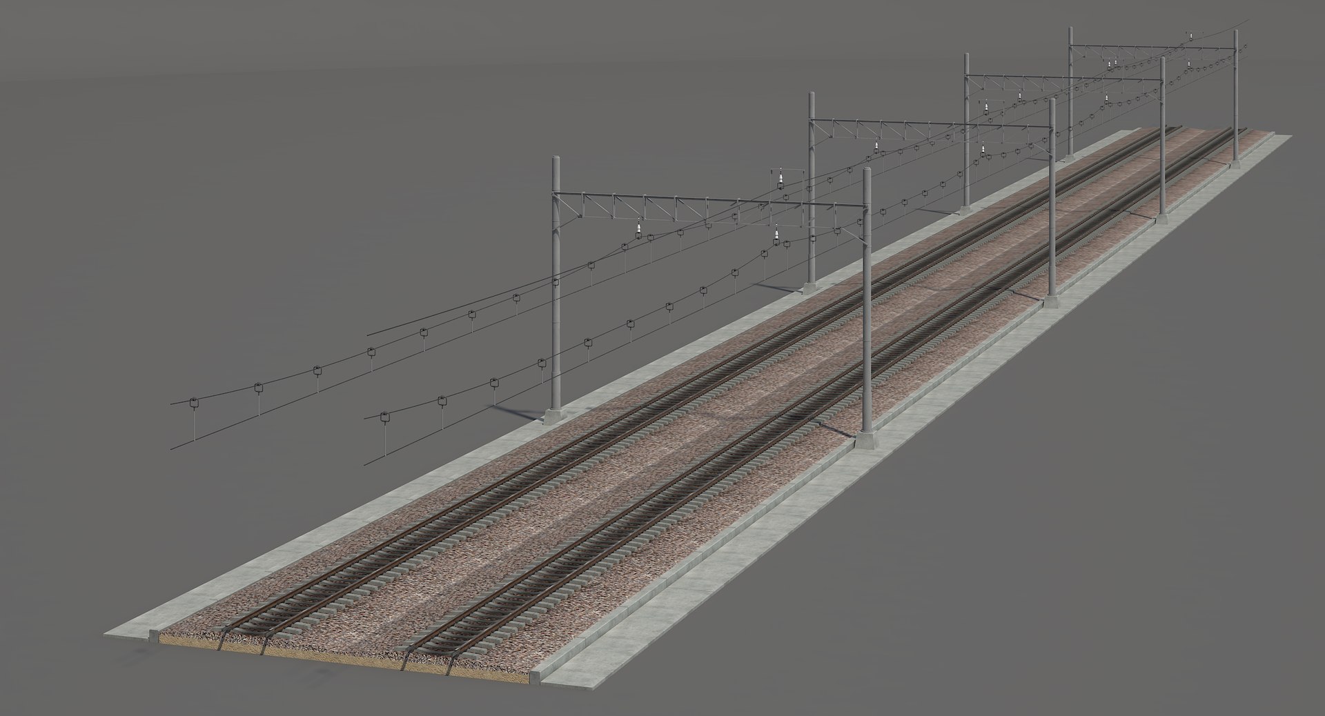 Electrical Line Track Railway JR Section 3D - TurboSquid 2197148