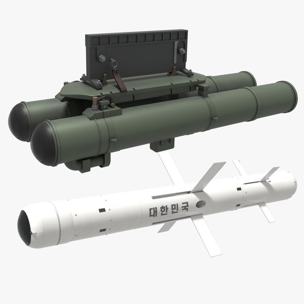 3D Cheon-geom missile launcher and missile model