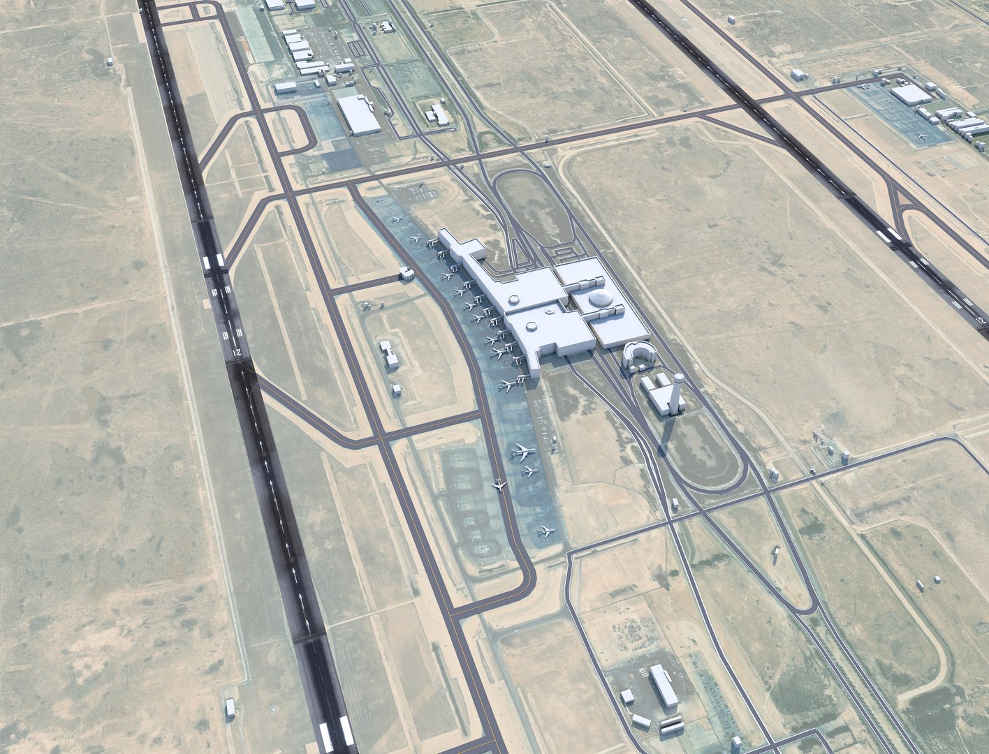 3D Dammam King Fahd Airport Model TurboSquid 2051784