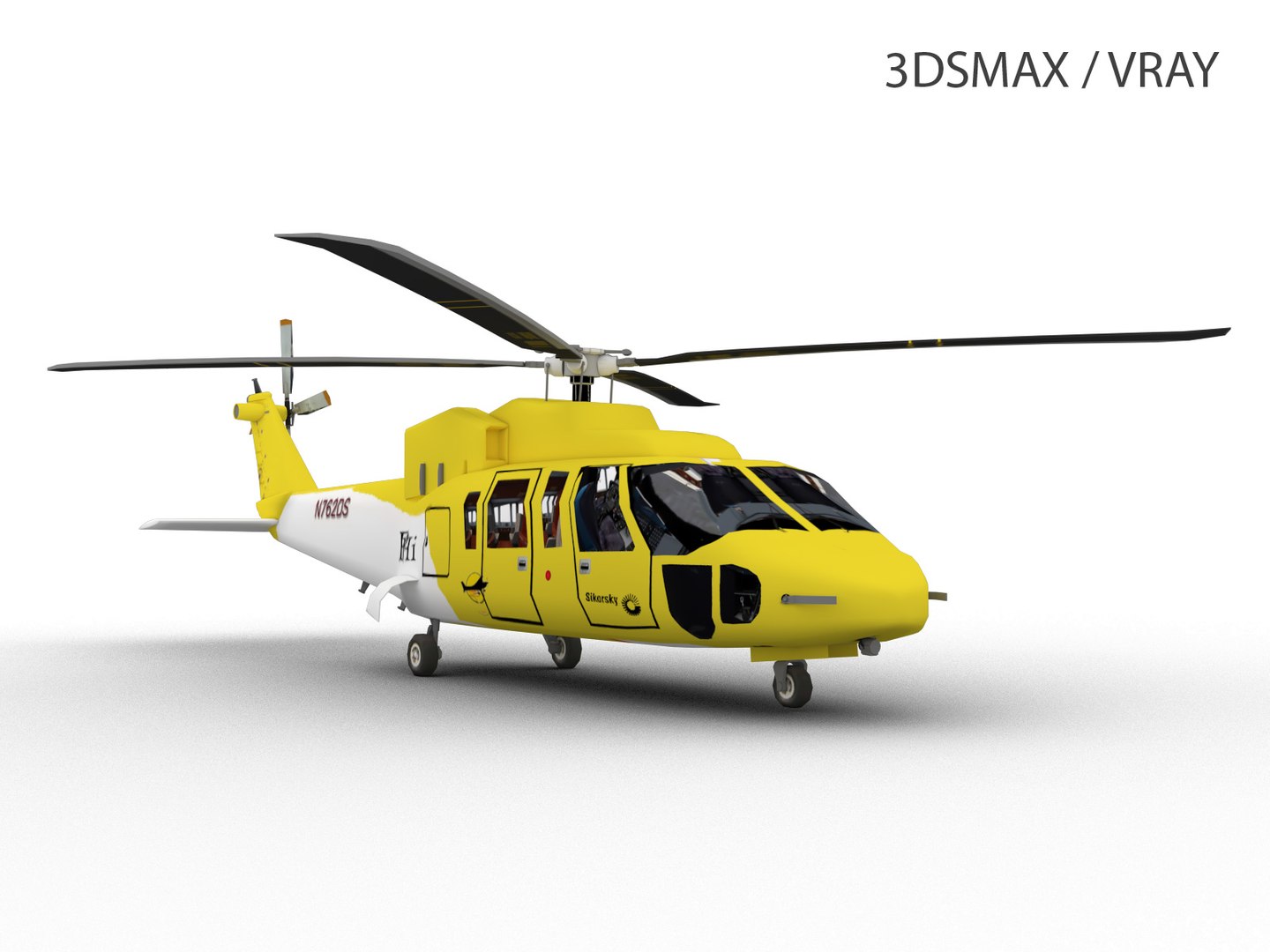 3D S-76 Sikorsky - TurboSquid 1310978