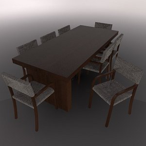 table chair 3d c4d