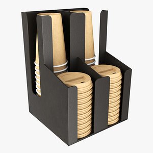 3D Wall Mount or Counter Top Cup Display