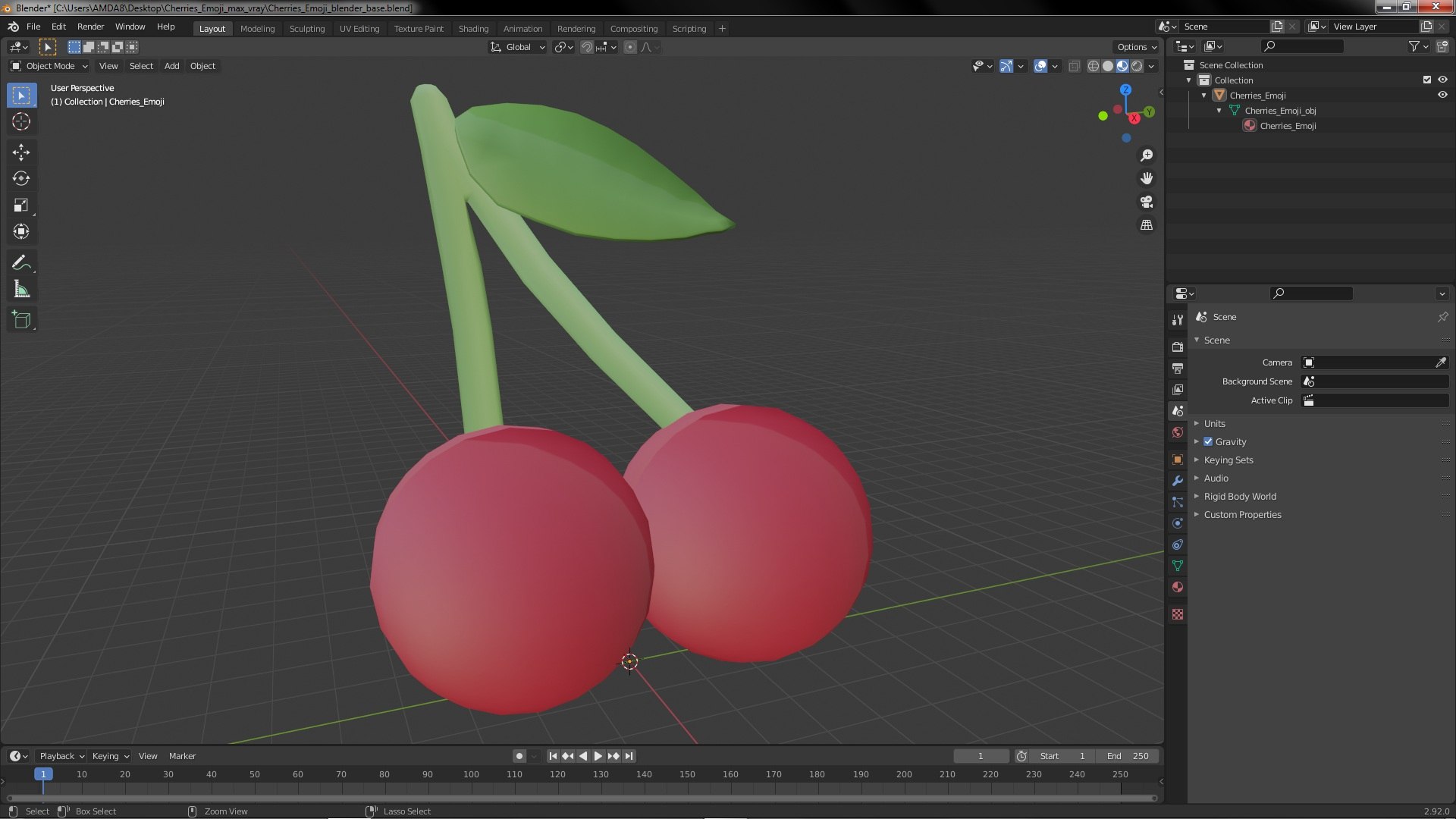Cherries Emoji 3D model https://p.turbosquid.com/ts-thumb/BW/CI183D/bp/cherriesemoji3dsmodel023/jpg/1647610501/1920x1080/fit_q87/fdc84a87f88a24072dabfd4b0bfbb1eb2c113160/cherriesemoji3dsmodel023.jpg