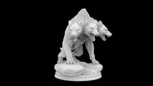 Cerberus Three-Headed Dog 3D Print Model 3D model