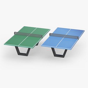 3D model Ping-pong Table Outdoor Green and Blue