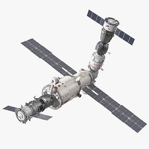 ISS Zvezda Service Module Fully Assembled 3D model