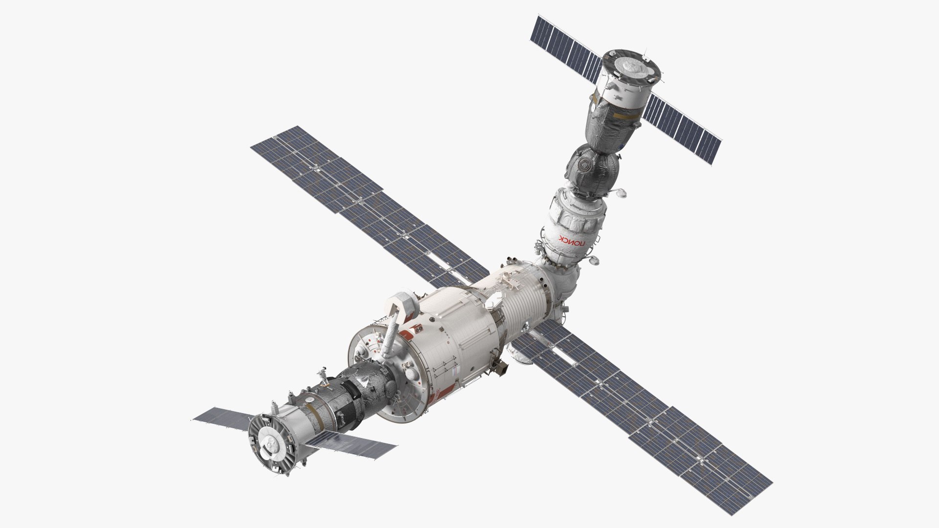 ISS Zvezda Service Module Fully Assembled 3D model preview