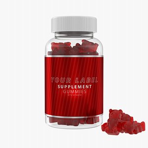 Gummy Supplement Bottle 2 3D model