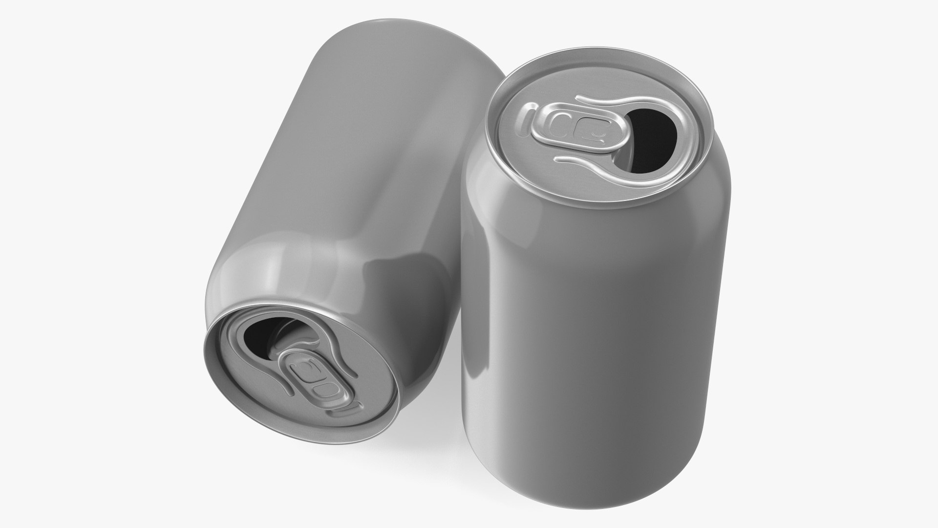 Opened Aluminum Beverage Can 3D model preview