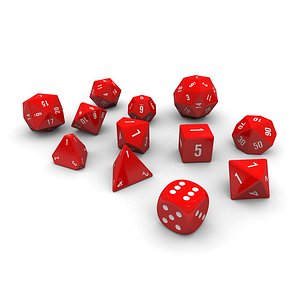 fbx polyhedral dice set -